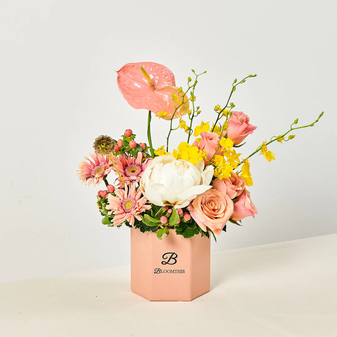 Adelaide White Peony Flower Box - Image 4