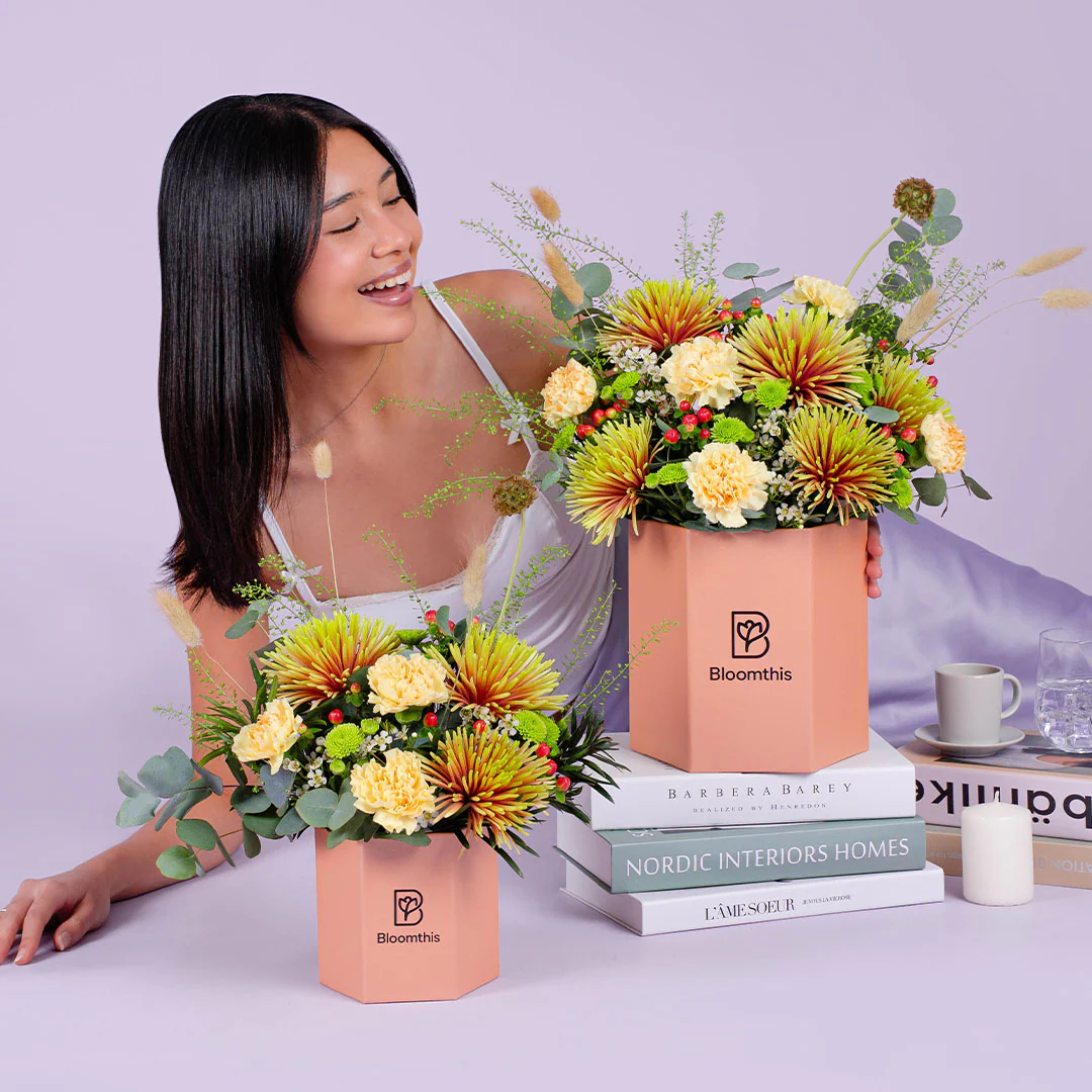 Adora Peach Carnation Flower Box - Image 6