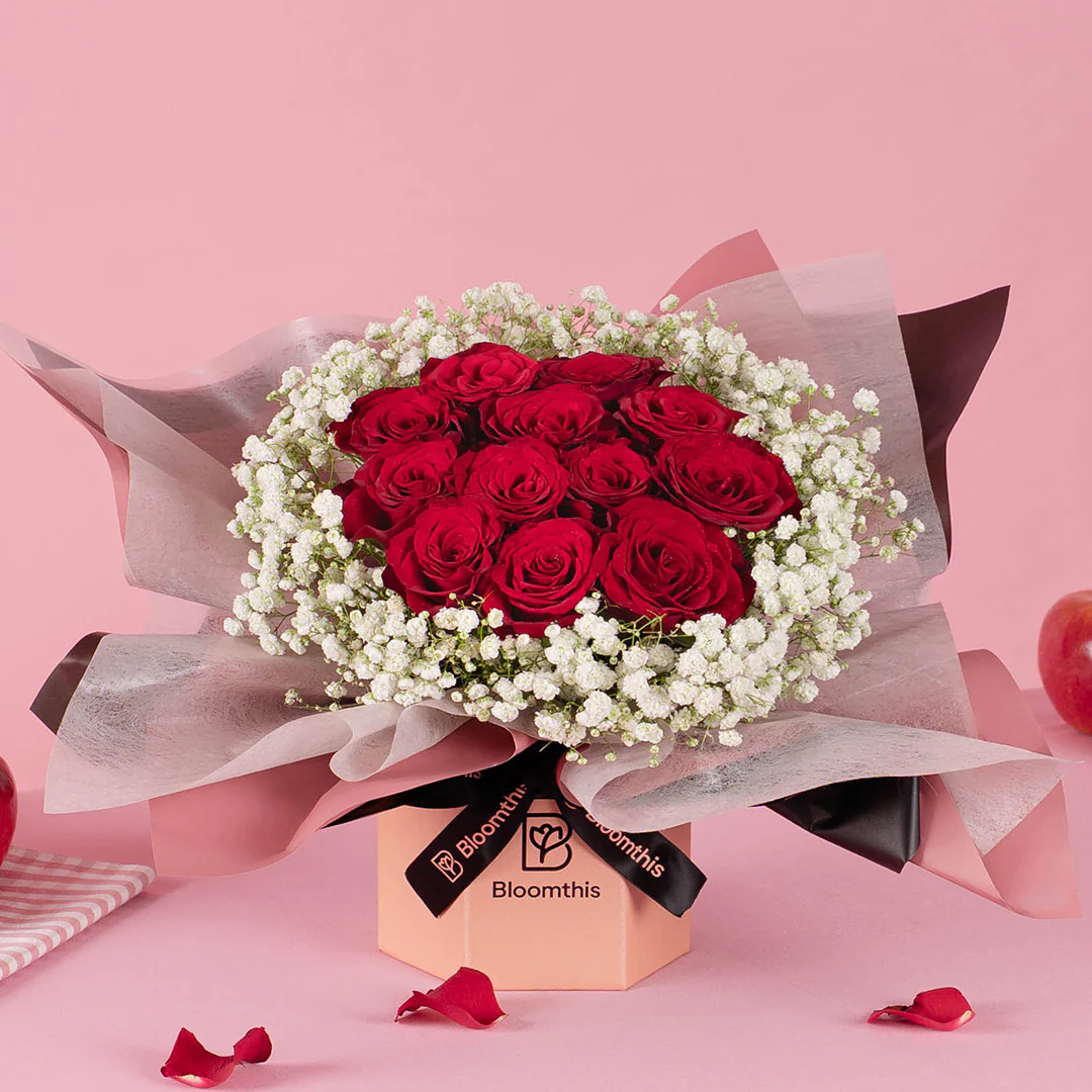 Aphrodite Red Rose Flower Box - Image 3