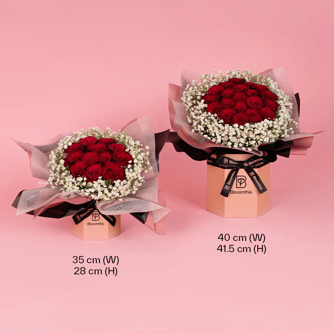 Aphrodite Red Rose Flower Box - Image 7