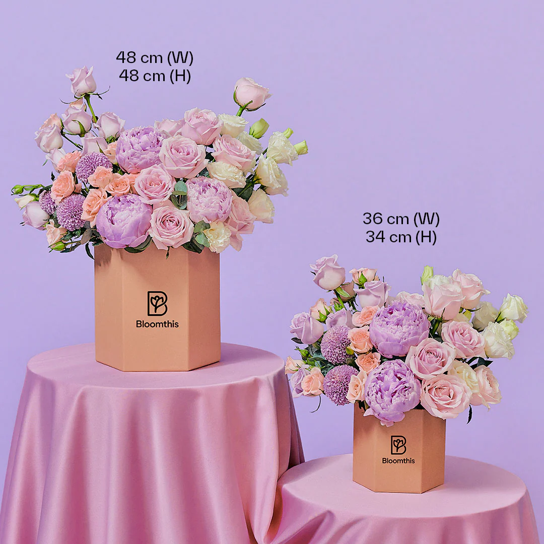 Arianna Pink Peony Flower Box - Image 6