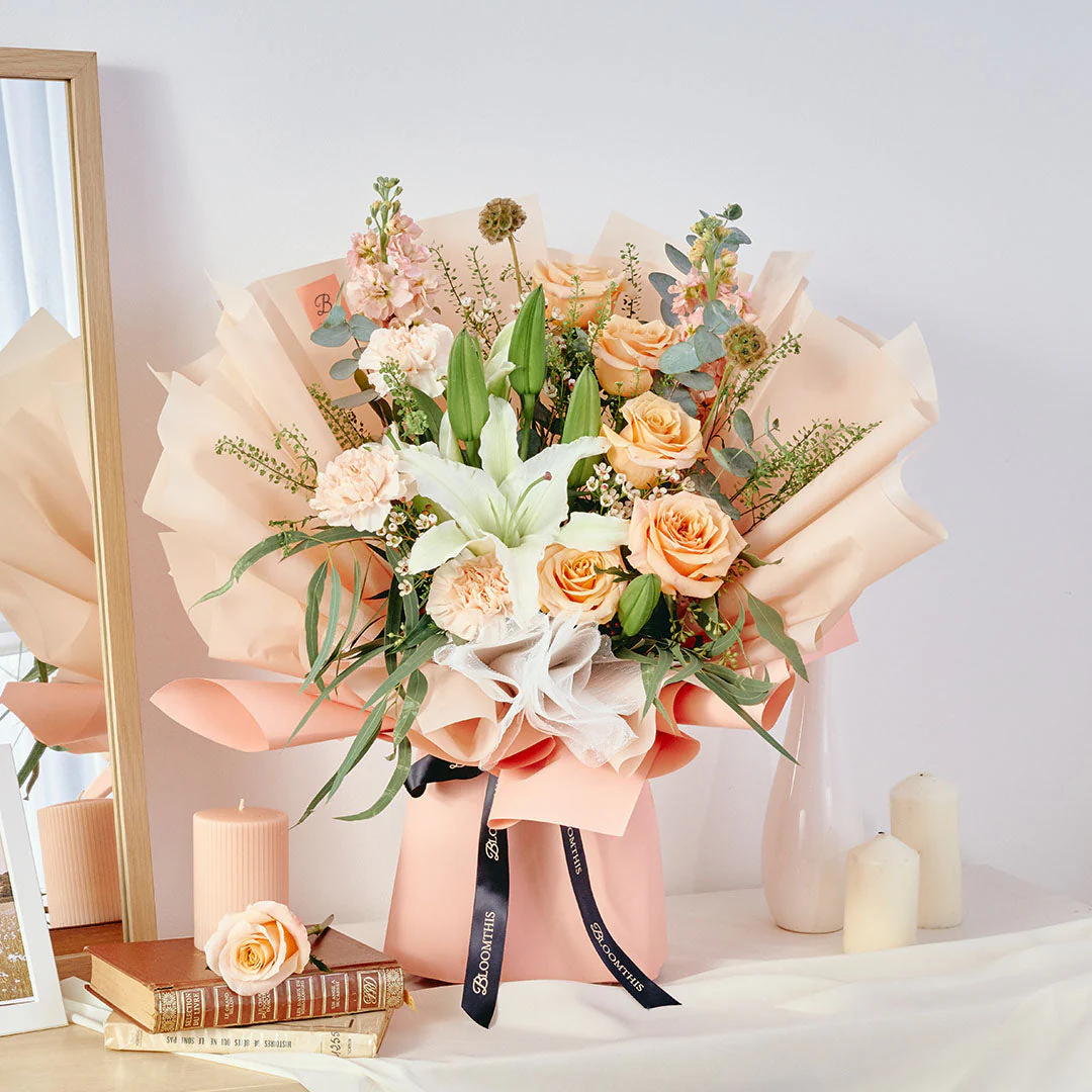 Bernadette White Lily Bouquet - Image 3