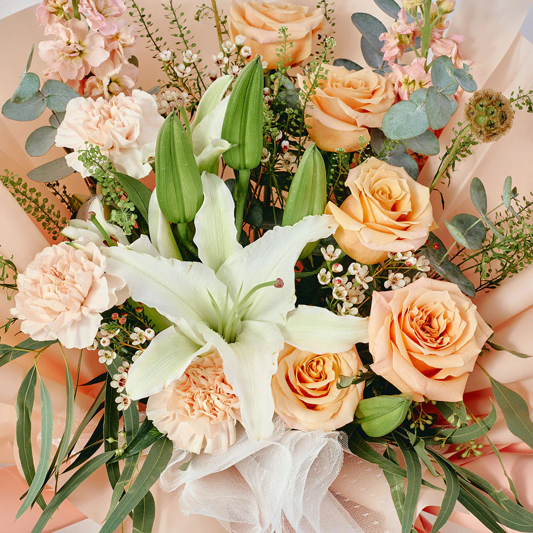 Bernadette White Lily Bouquet - Image 4