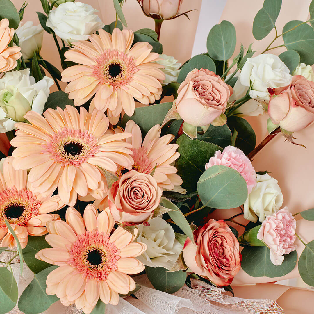 Blake Peach Gerbera Mother's Day Bouquet (MD) - Image 4