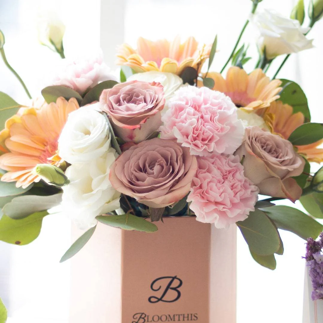 Blake Peach Gerbera Mother's Day Flower Box (MD) - Image 5