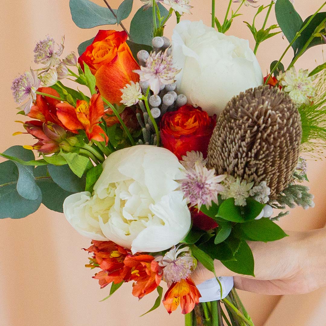 Camryn White Peony Hand-Tied Bouquet - Image 4