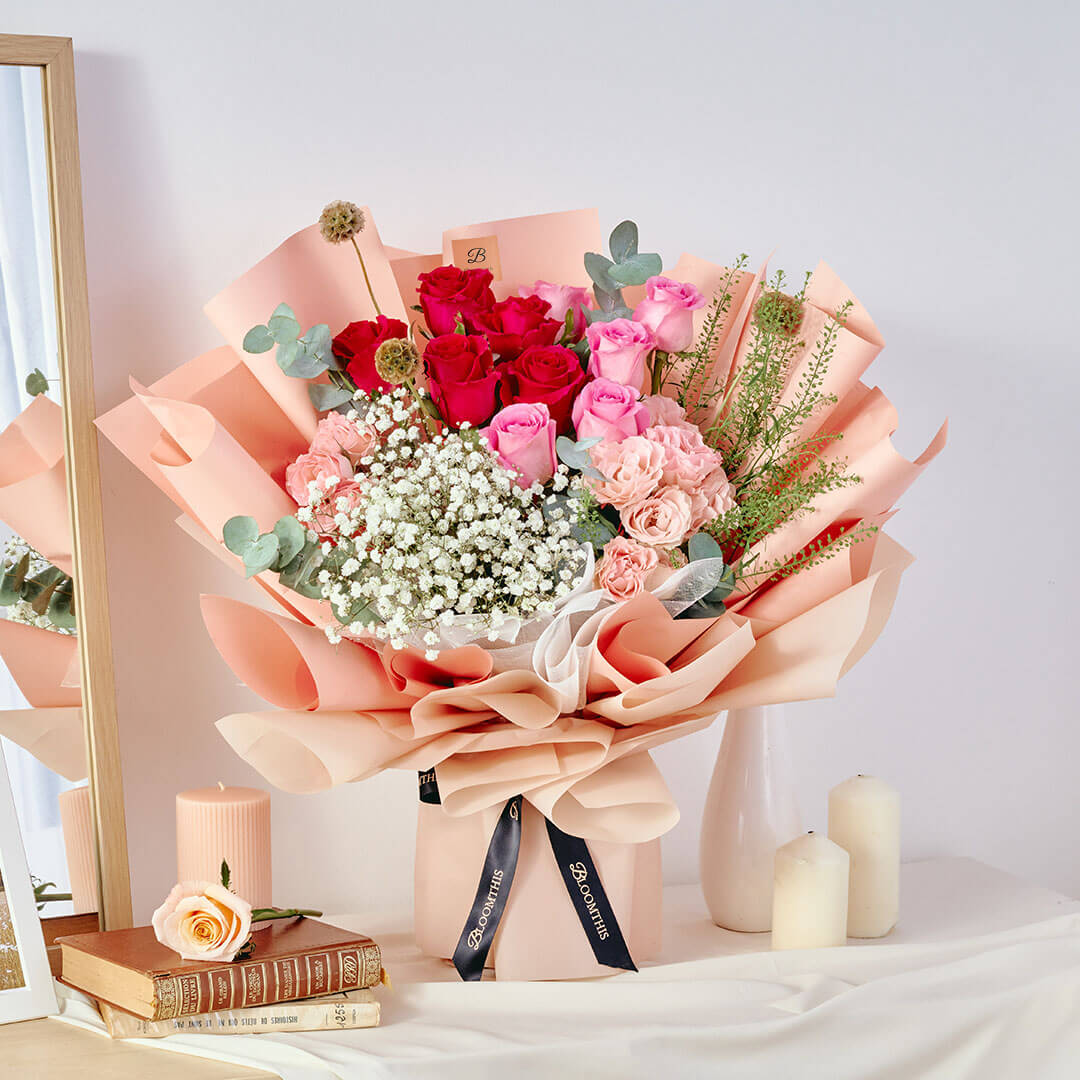 Catalina Pink Rose Bouquet - Image 3