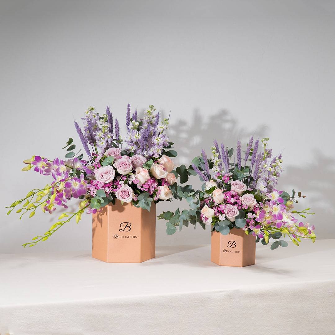 Cayden Rose & Orchid Flower Box - Image 10