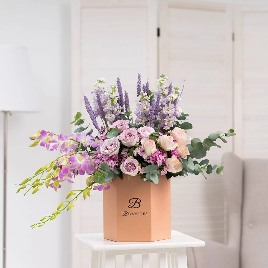 Cayden Rose & Orchid Flower Box - Image 4