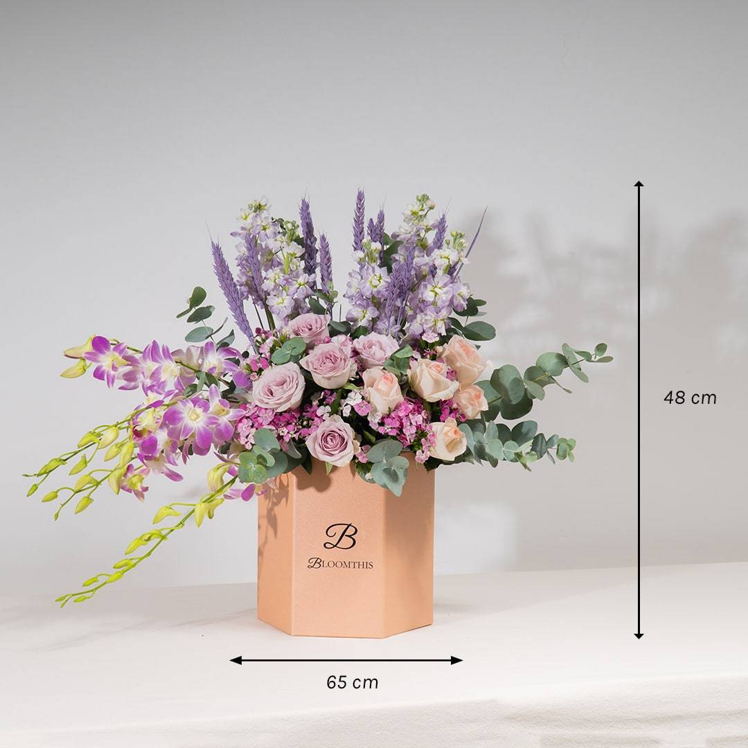 Cayden Rose & Orchid Flower Box - Image 5