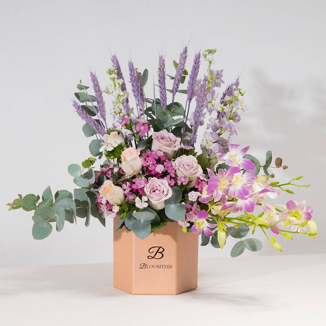 Cayden Rose & Orchid Flower Box - Image 6