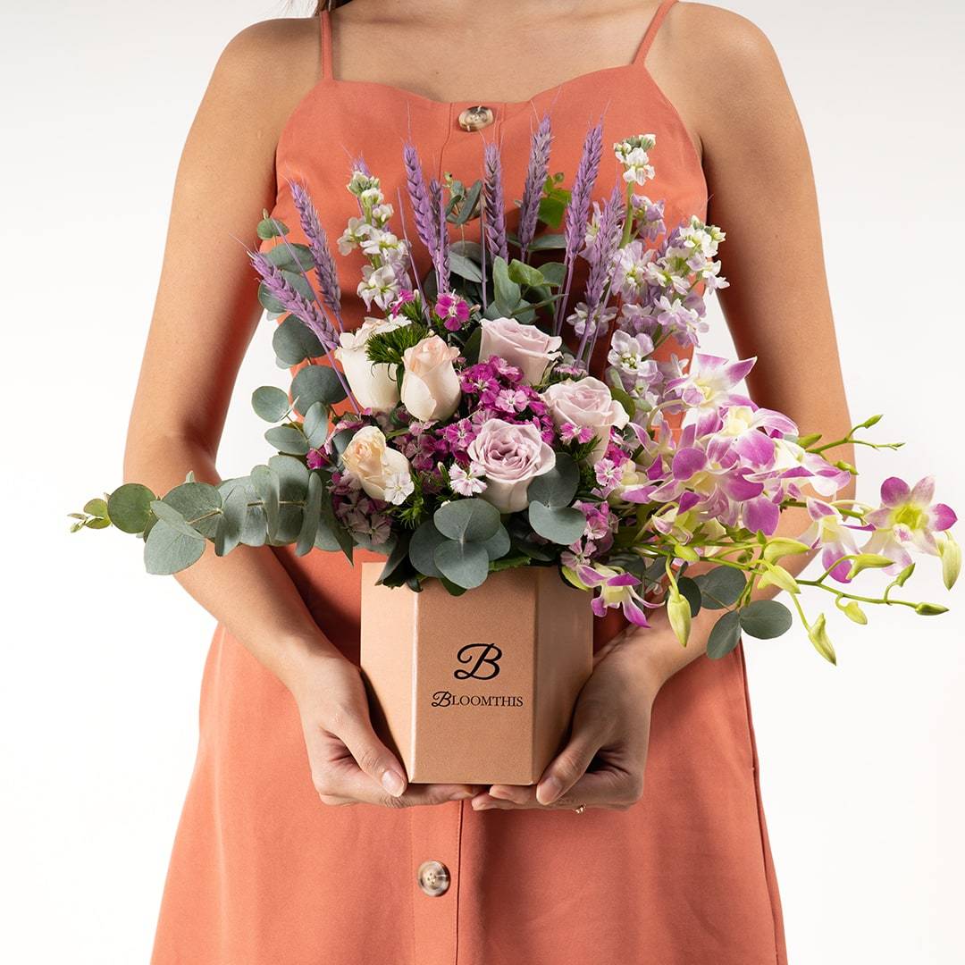 Cayden Rose & Orchid Flower Box - Image 7