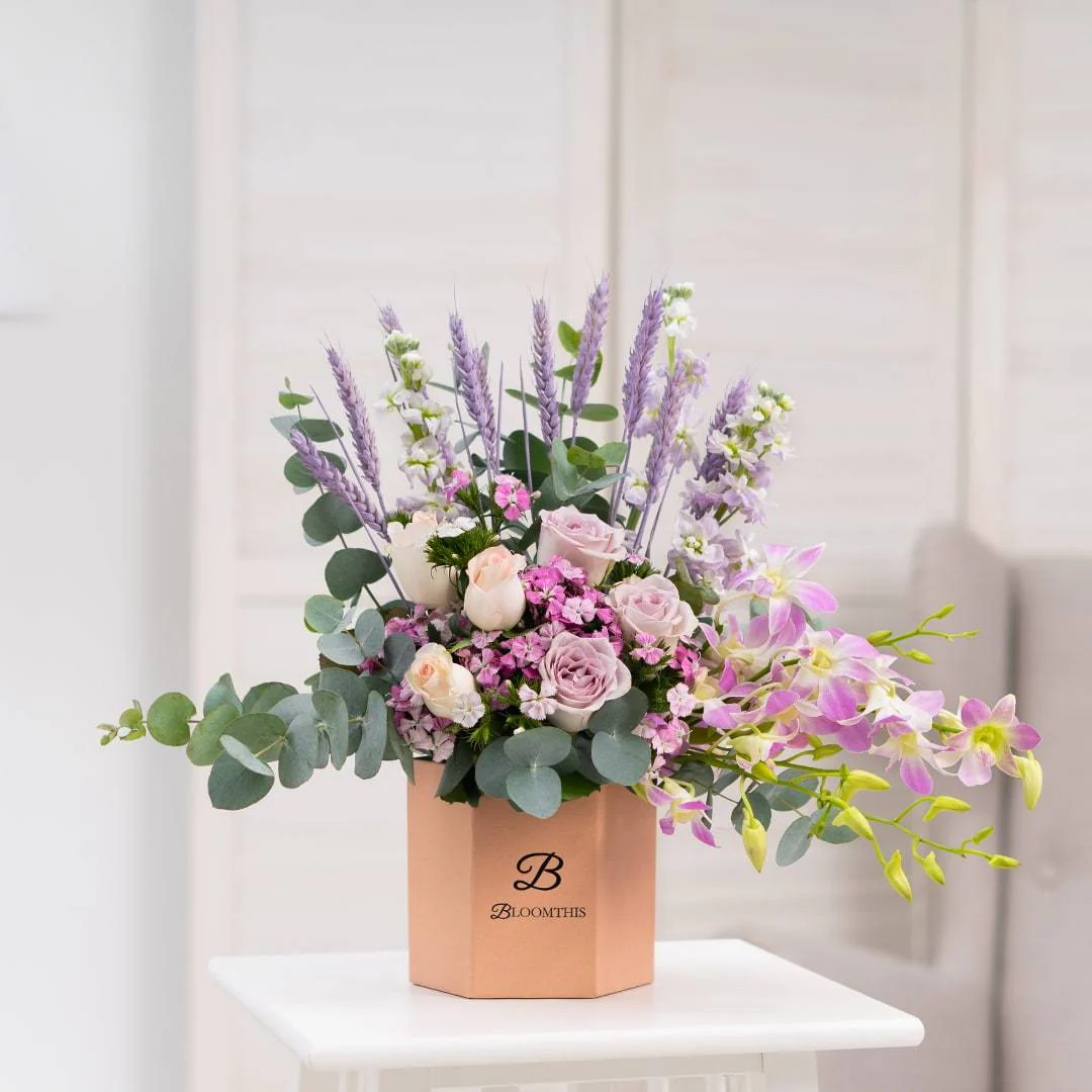 Cayden Rose & Orchid Flower Box - Image 8