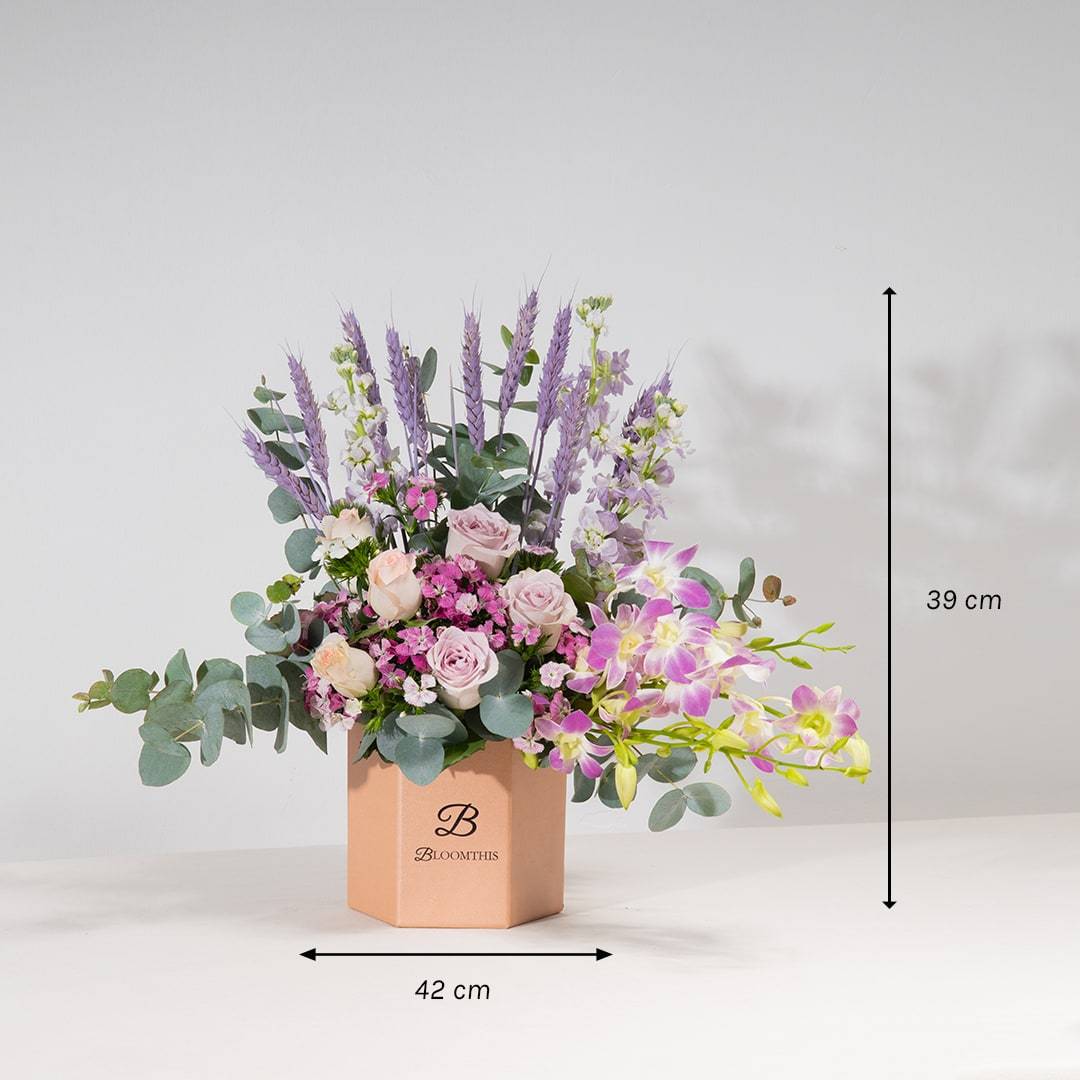 Cayden Rose & Orchid Flower Box - Image 9