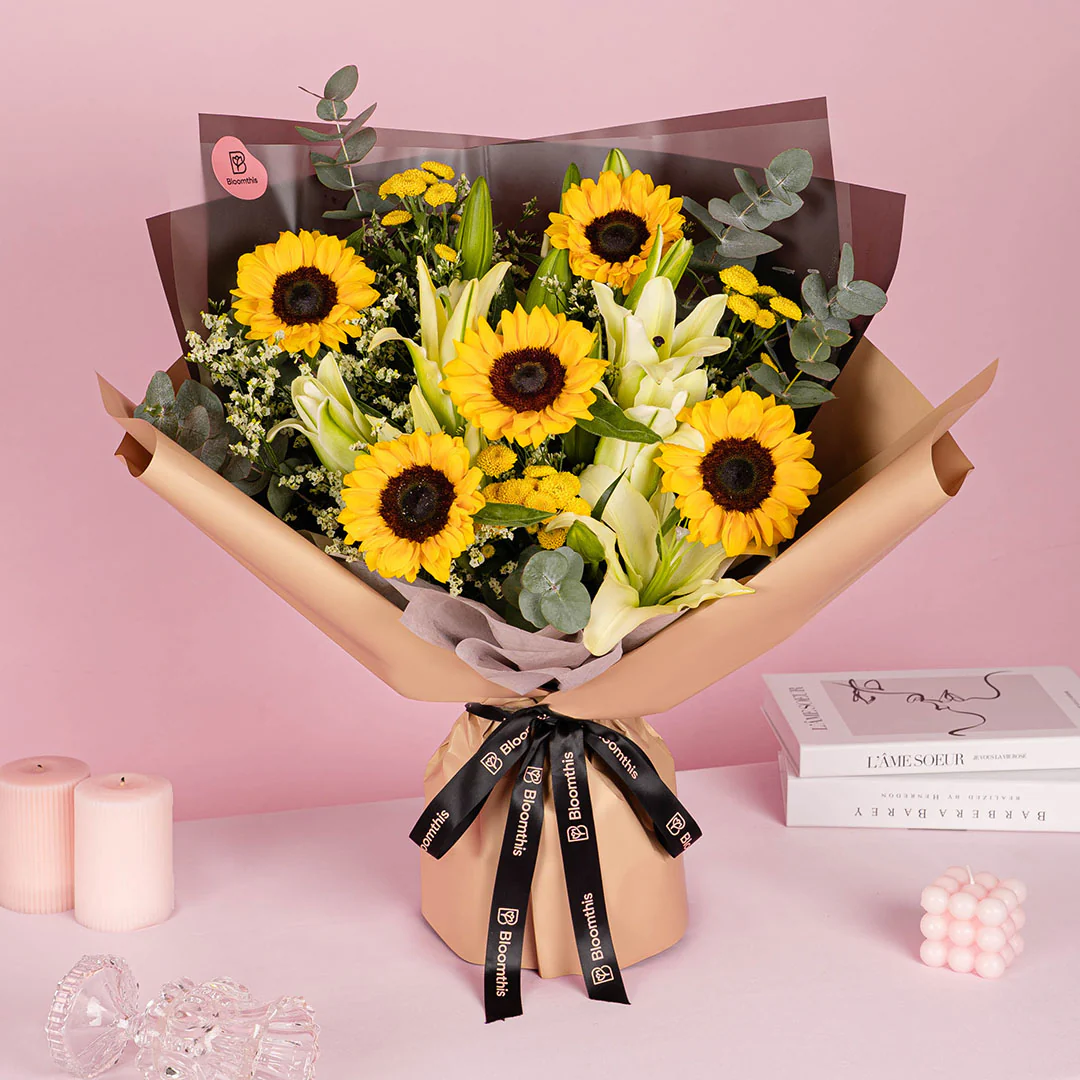Cheyenne Sunflower & Lily Bouquet