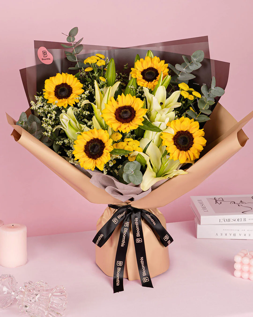 Cheyenne Sunflower & Lily Bouquet - Image 6