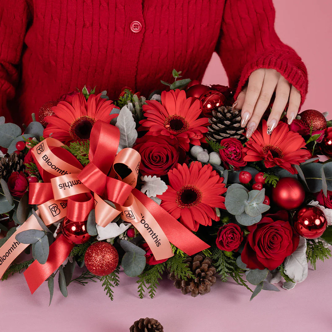 Christie Christmas Table Floral Centrepiece - Image 4