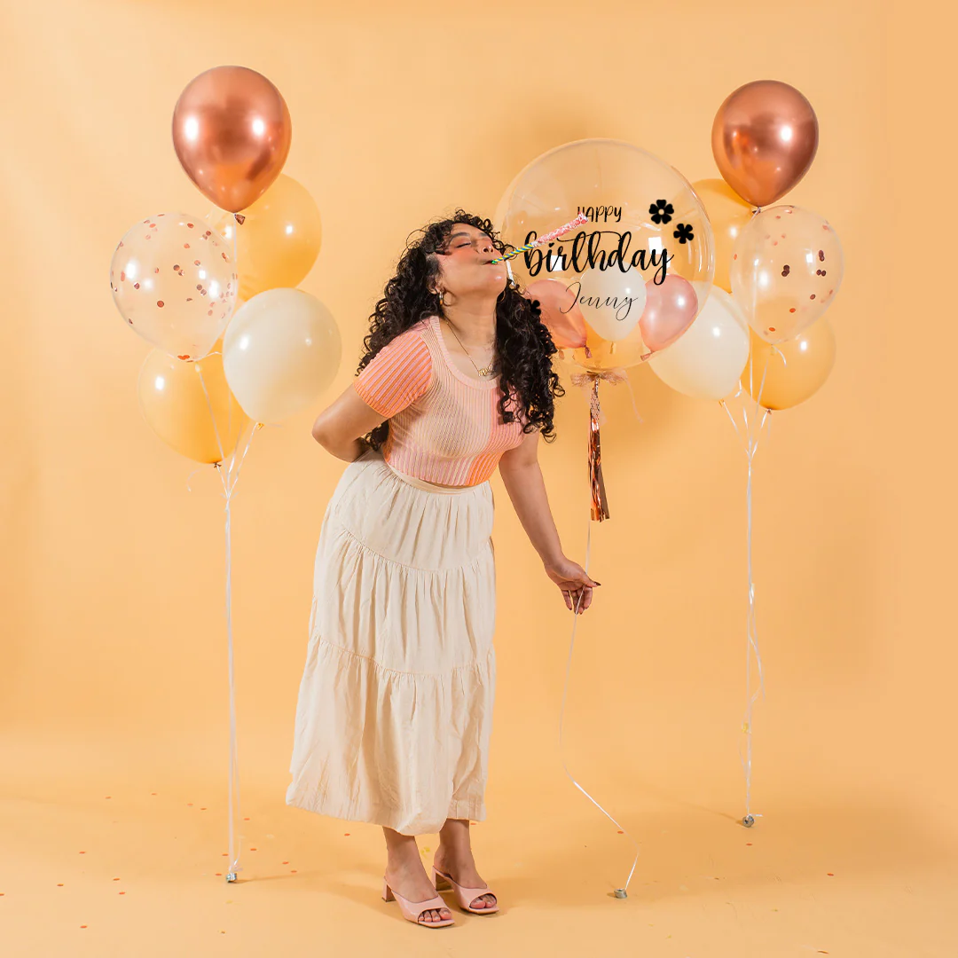 Eartha Beige Helium Birthday Balloon Set - Image 4