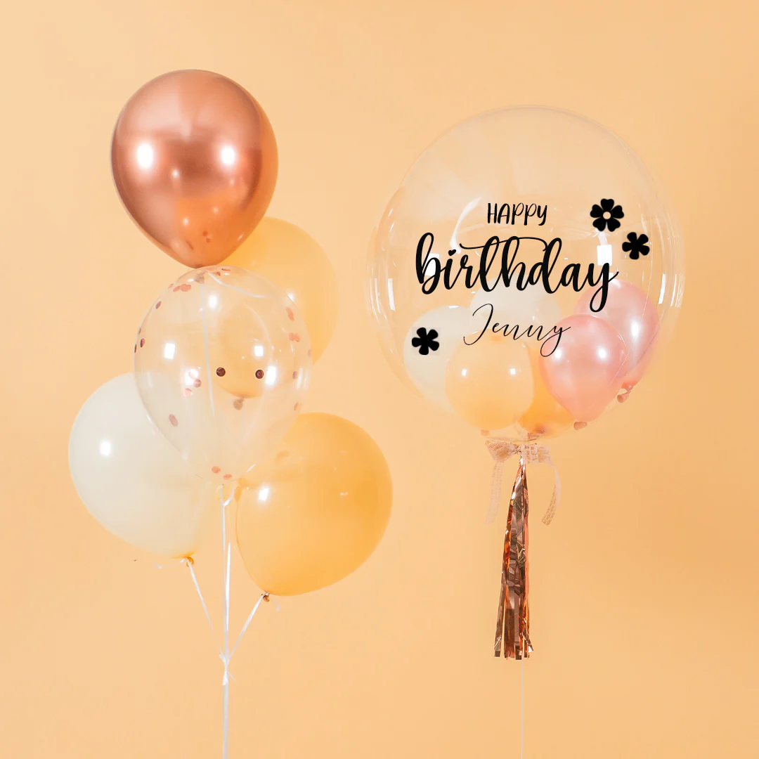 Eartha Beige Helium Birthday Balloon Set - Image 6