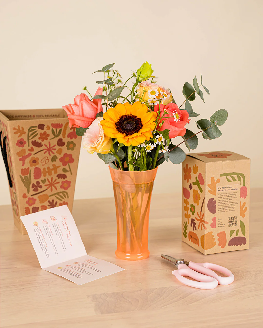 Ellen Yellow Sunflower Mini Bloombag & re:bloom Vase - Image 2