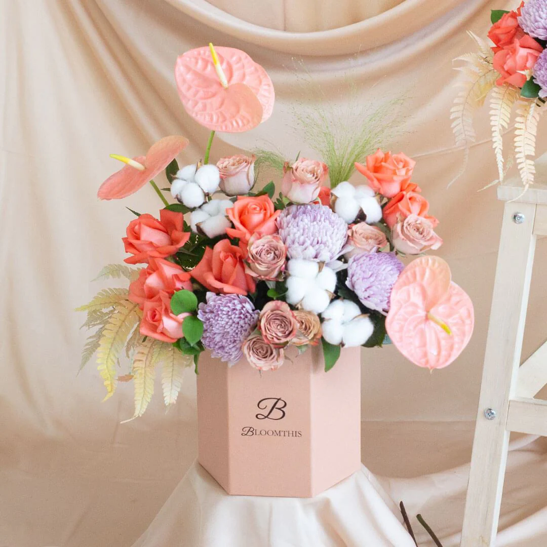 Fenella Pink Anthurium Flower Box - Image 3