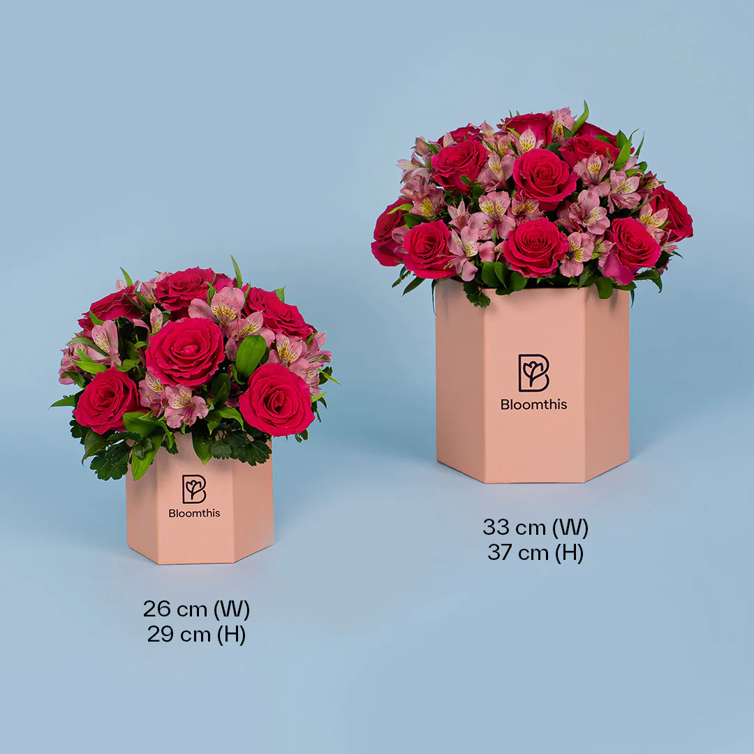 Gwen Hot Cherry Pink Rose Flower Box - Image 7