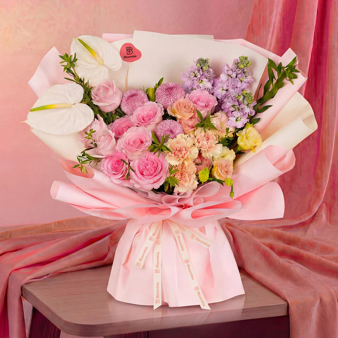 Haruka Pink Rose Bouquet