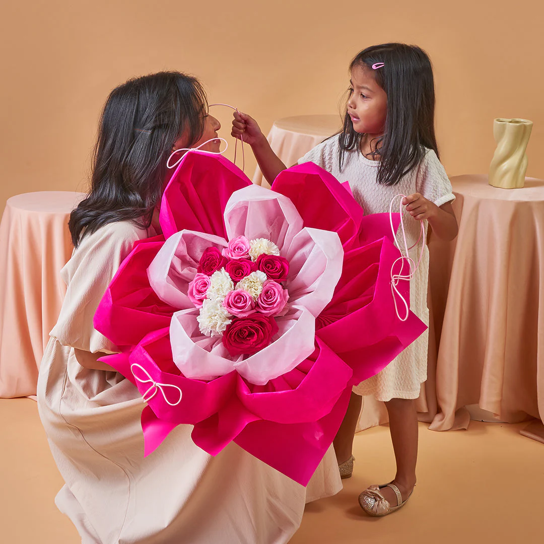 Imelda Cherry Pink Rose Petal Bouquet (MDV) - Image 3