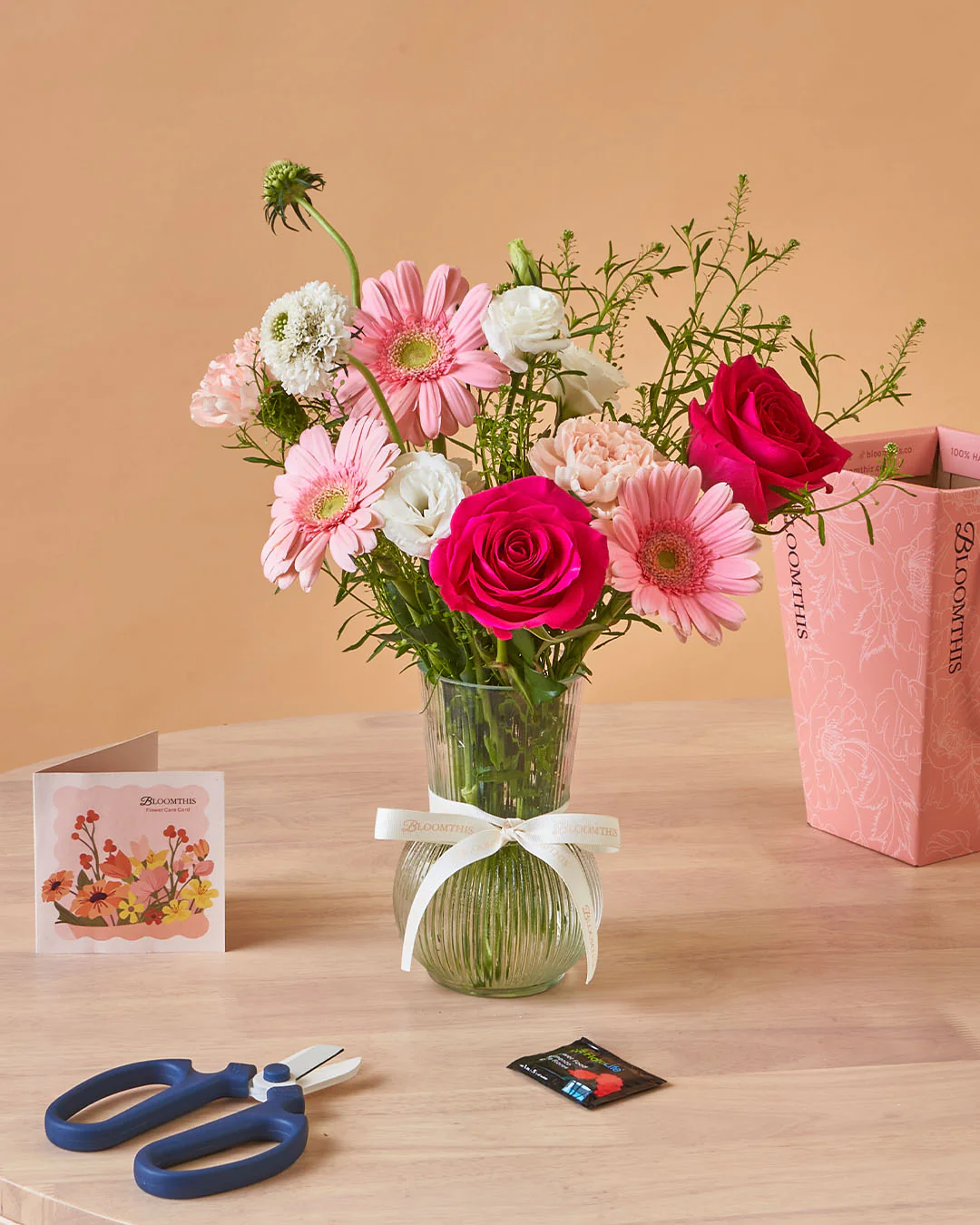 Imogen Pink Rose Mini BloomBag & Vase (MD) - Image 2