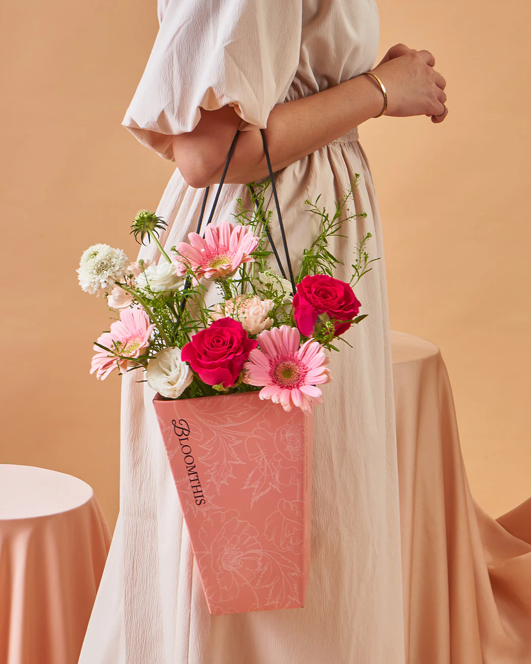 Imogen Pink Rose Mini BloomBag & Vase (MD) - Image 4