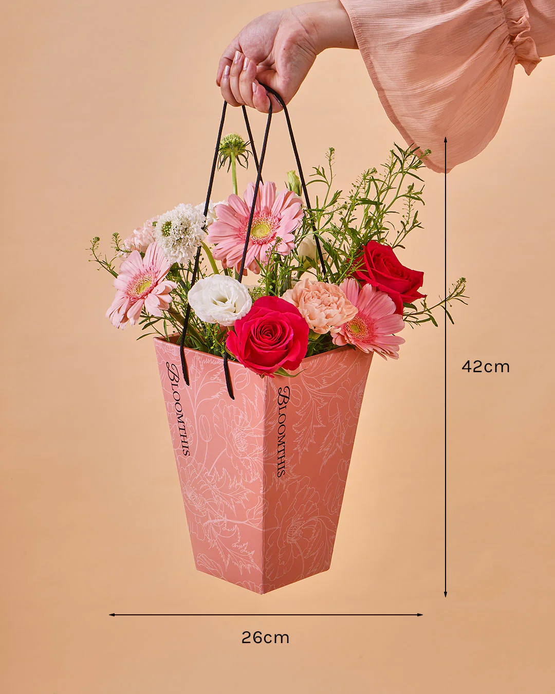 Imogen Pink Rose Mini BloomBag & Vase (MD) - Image 9