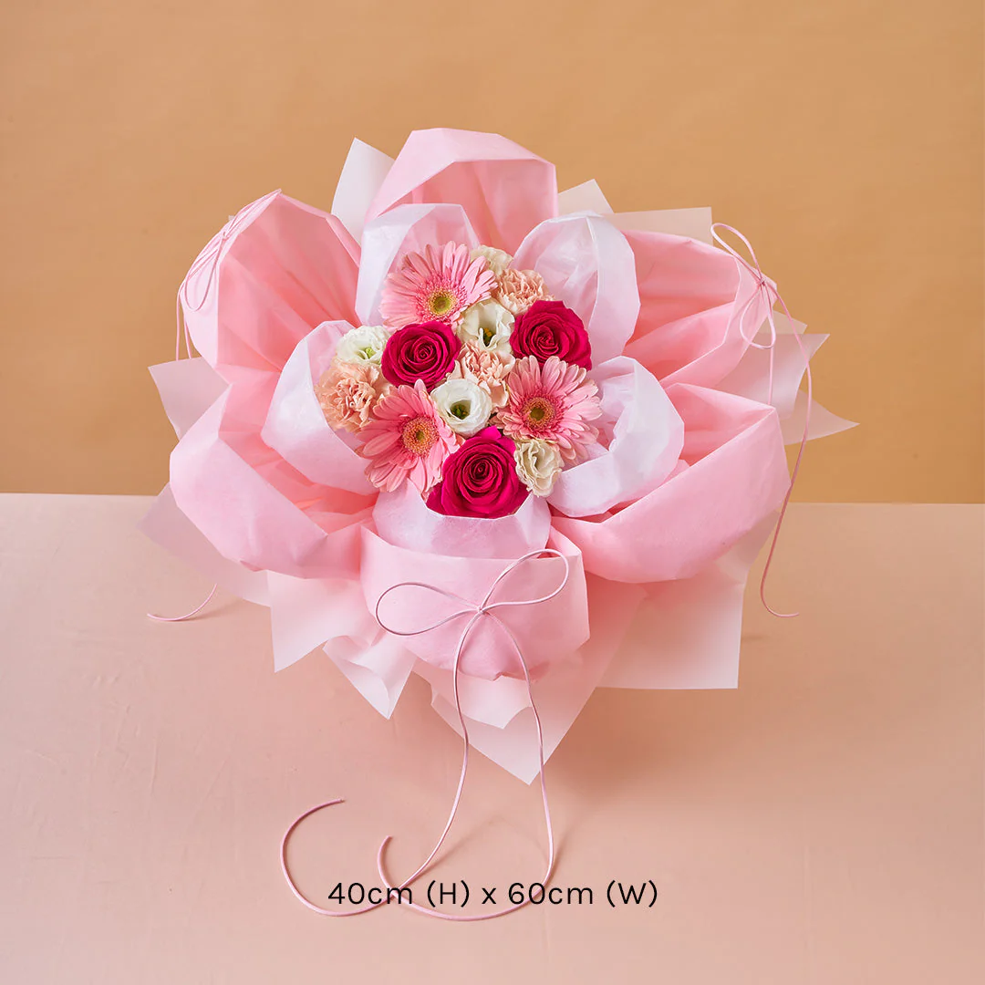 Imogen Pink Rose Petal Bouquet - Image 6