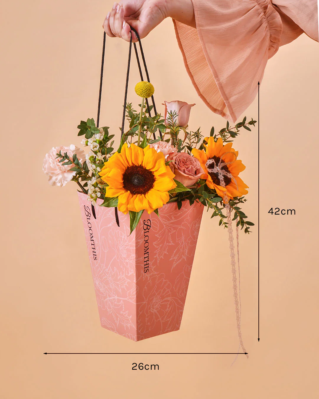 Iriana Yellow Sunflower & Rose Mini BloomBag & Vase (MDV) - Image 9