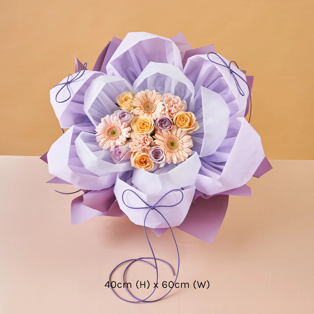 Ivonne Lilac Rose Petal Bouquet (MD) - Image 7