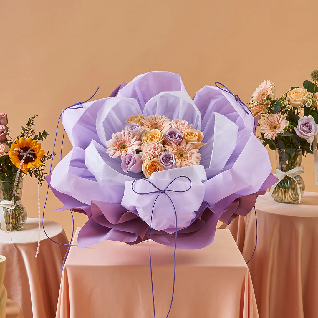 Ivonne Lilac Rose Petal Bouquet (MDV) - Image 2