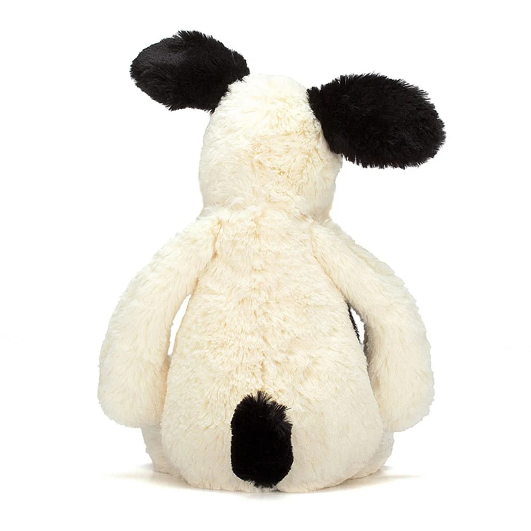 Jellycat Bashful Black & Cream Puppy Plushie - Image 3
