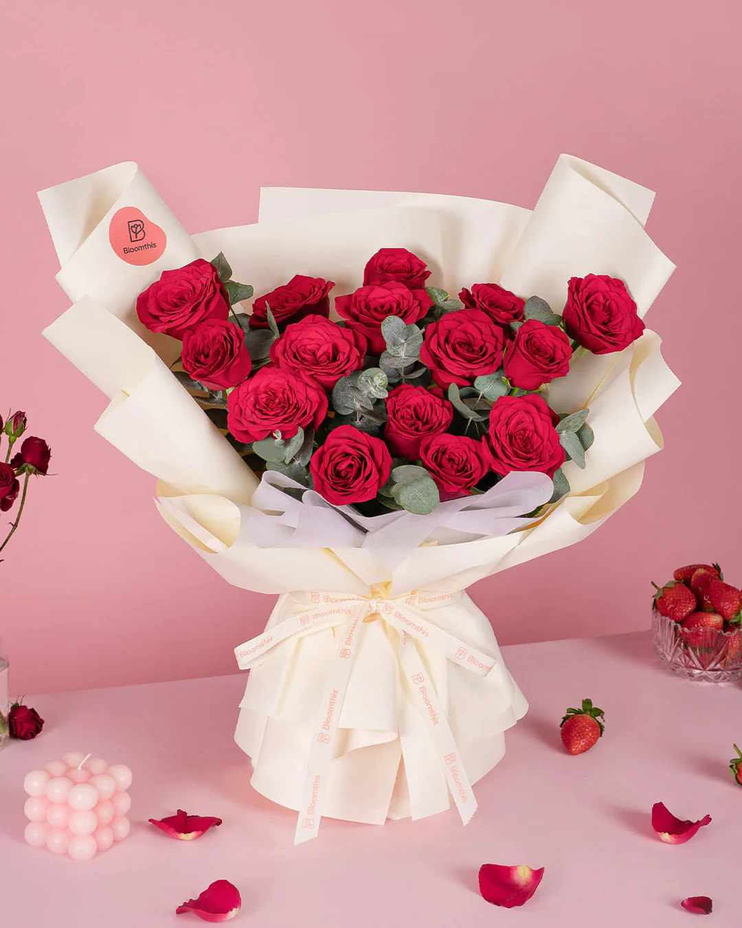 Kathy Red Rose Bouquet - Image 3