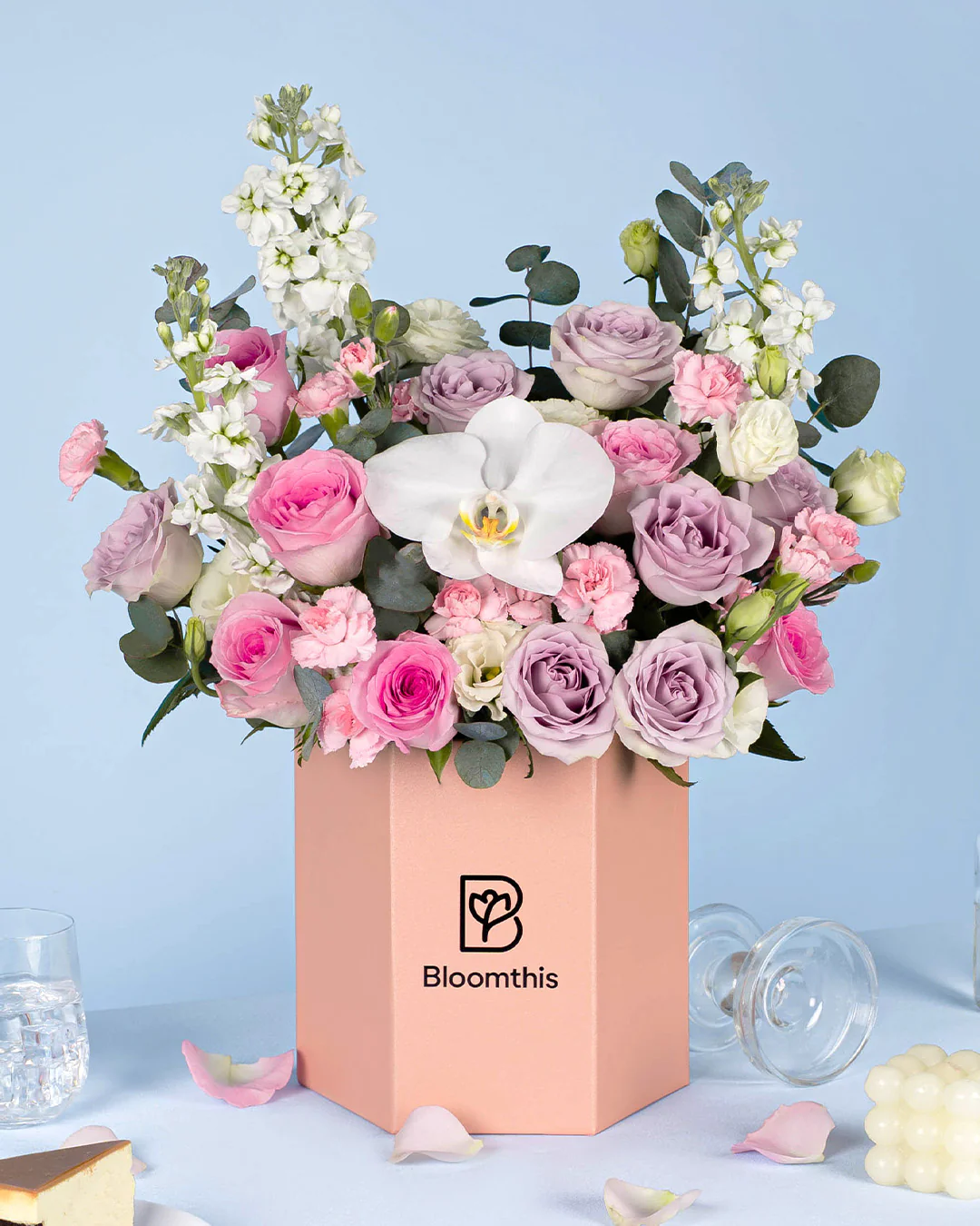 Laycie Lilac Rose Flower Box - Image 8