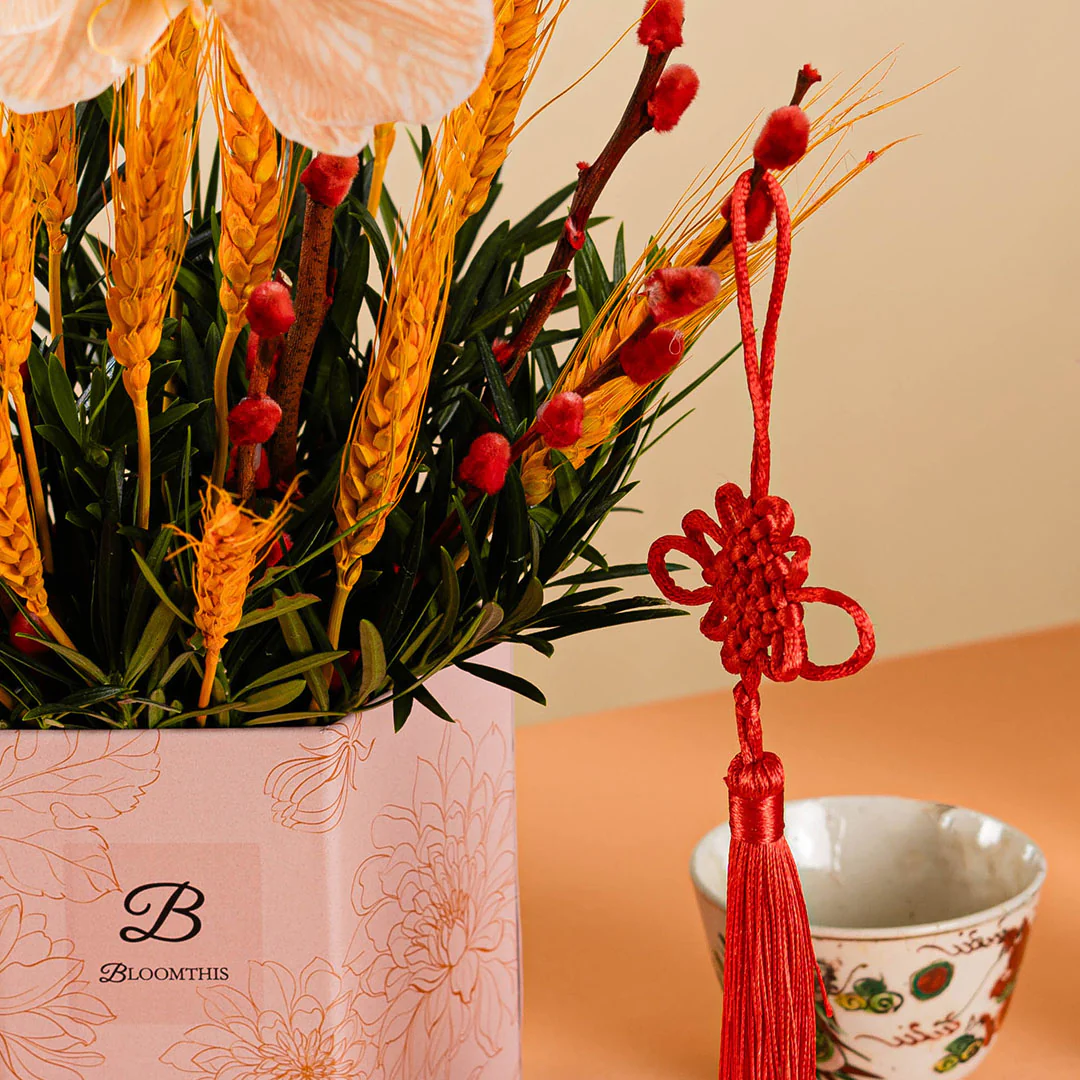 Longevity Apricot Cut Phalaenopsis Chinese New Year Flower Box 2025 - Image 5