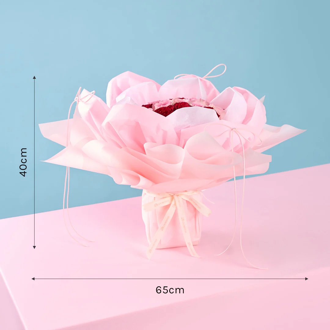 Louisa Red Rose Petal Bouquet - Image 10