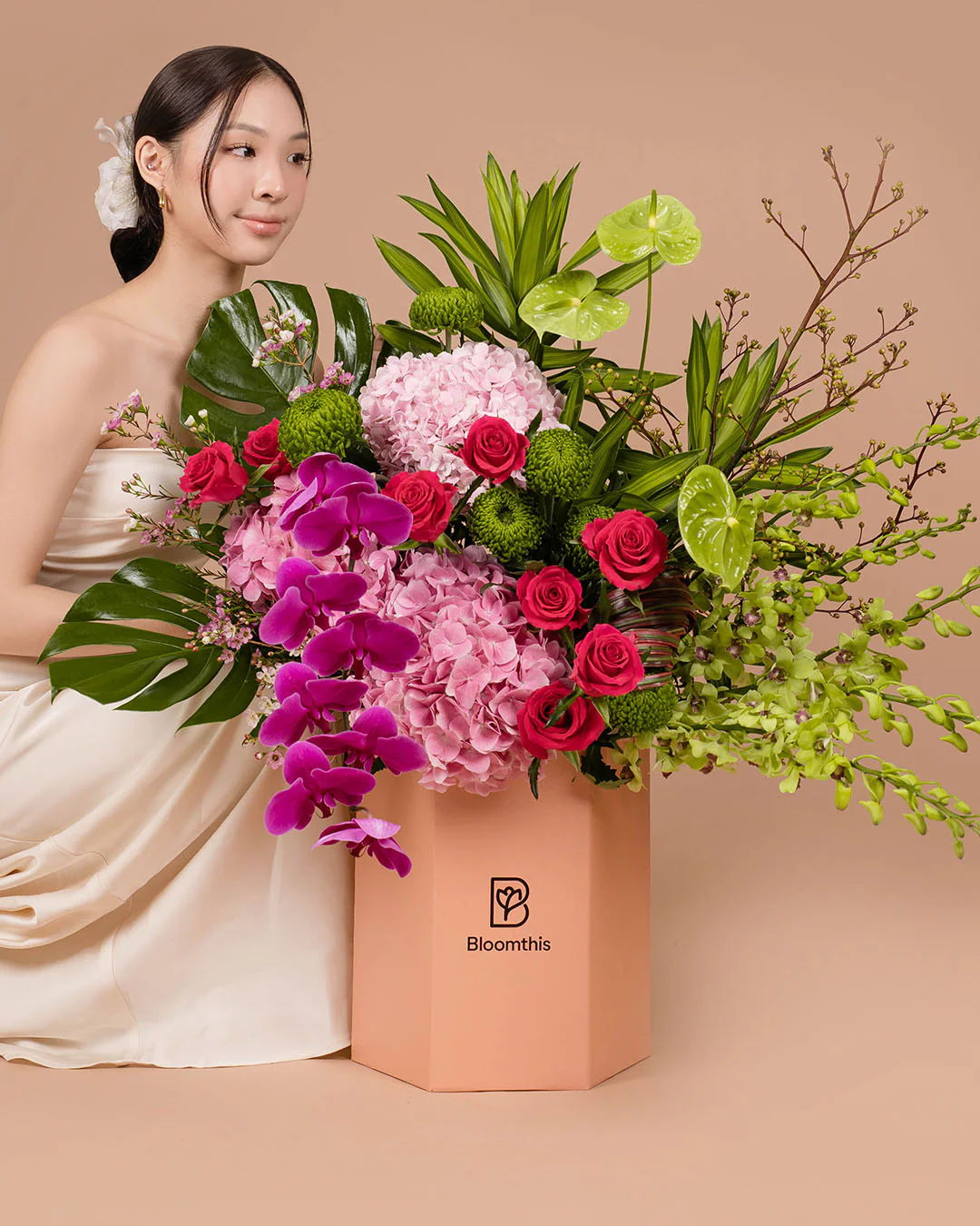 Luxe Arissa Hydrangea & Phalaenopsis Flower Box