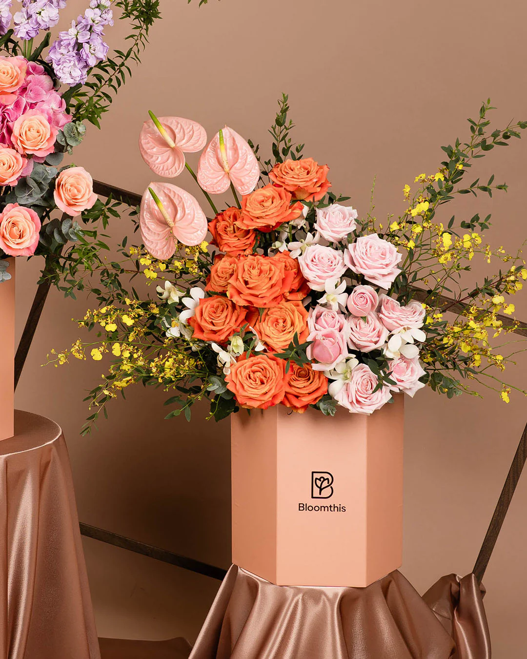 Luxe Euphemia Rose & Anthurium Flower Box - Image 5
