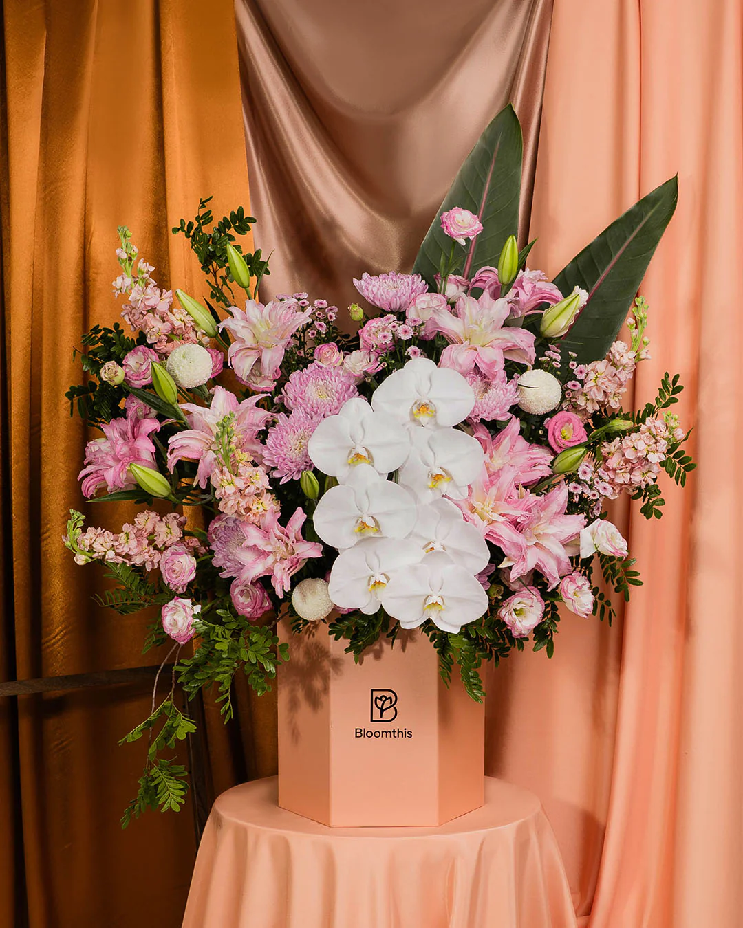Luxe Ionian White Orchid Flower Box - Image 2