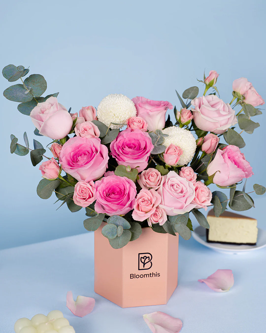 Lynette Pink Rose Flower Box - Image 6