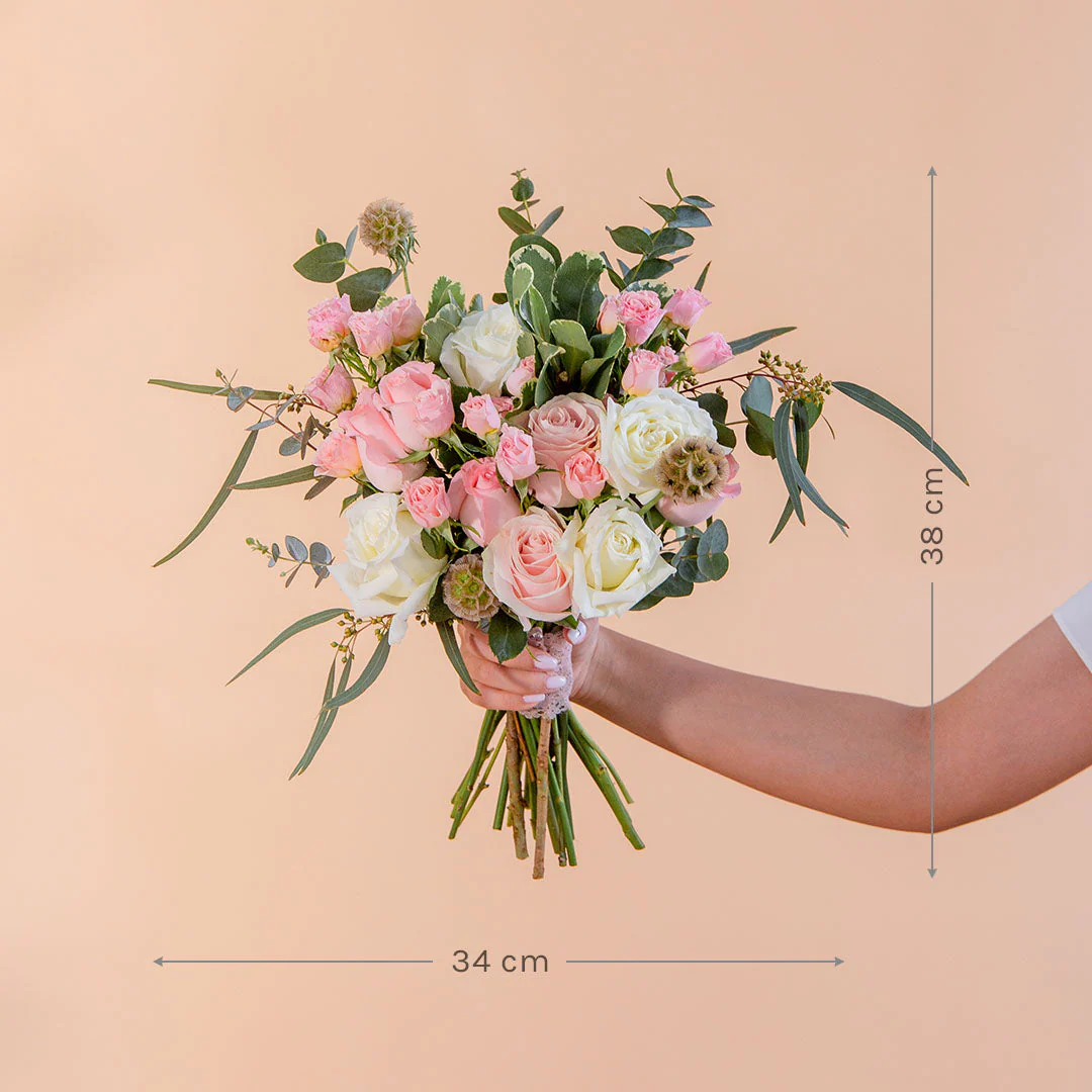Mackenzie Pink Rose Bridal Bouquet - Image 6