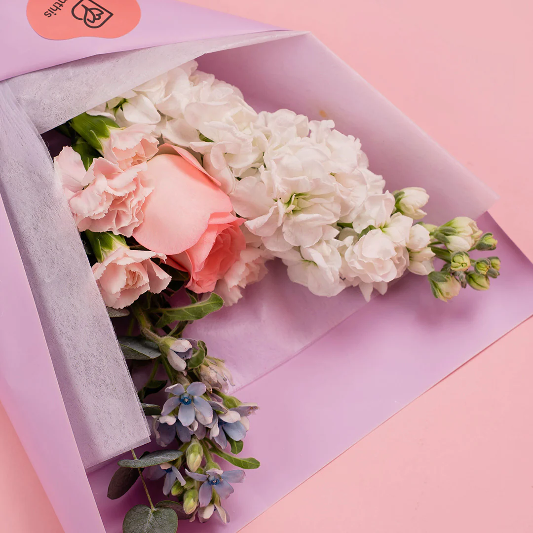 Mae Pink Rose Bouquet - Image 2