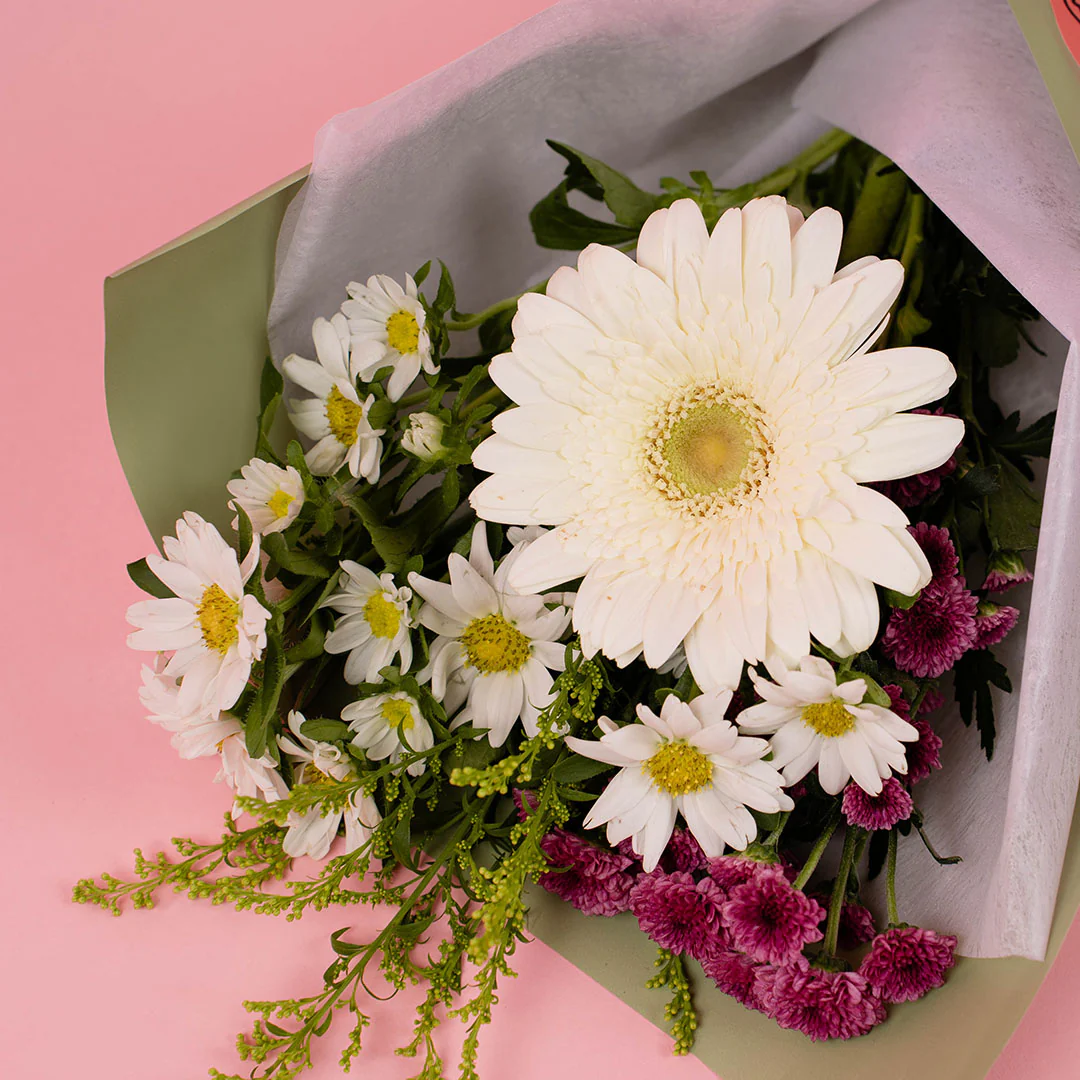 Meadow Cream Gerbera Bouquet - Image 2