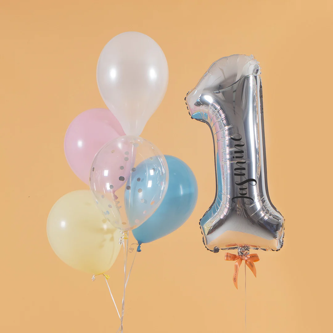Pastel Candy Helium Foil Birthday Number Balloon - Image 9