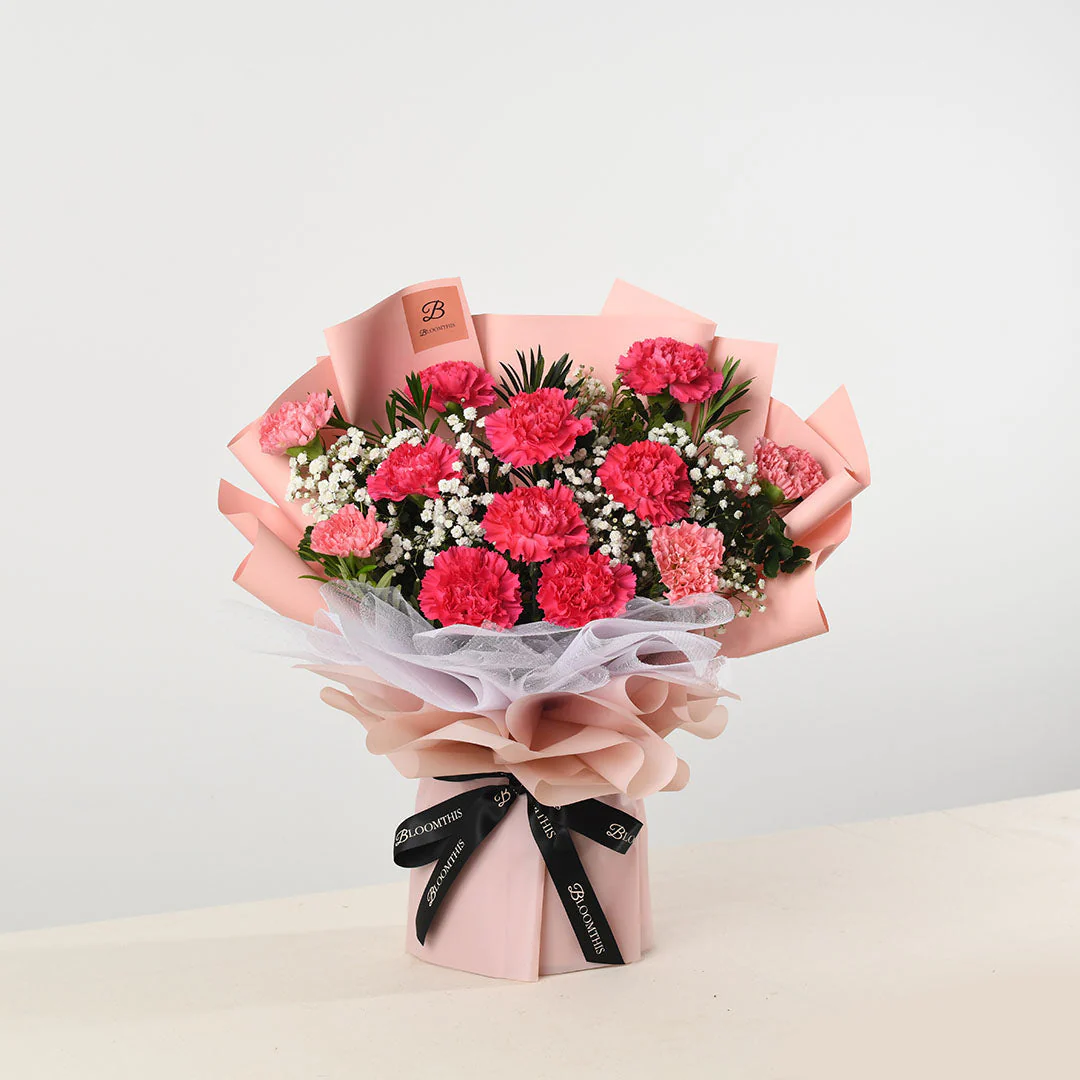 Pia Pink Carnation Bouquet (MDV) - Image 4