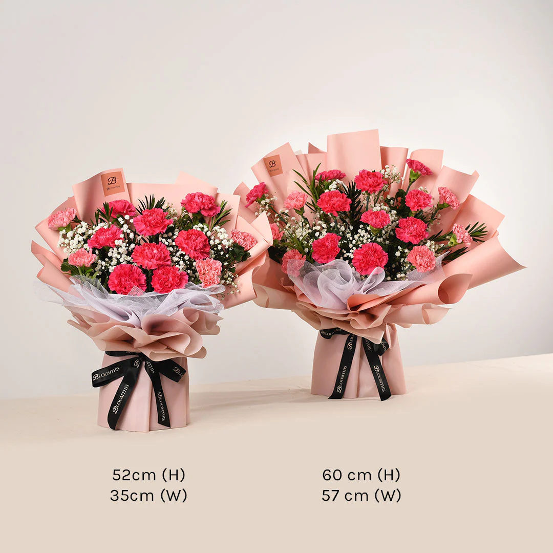 Pia Pink Carnation Bouquet (MDV) - Image 9